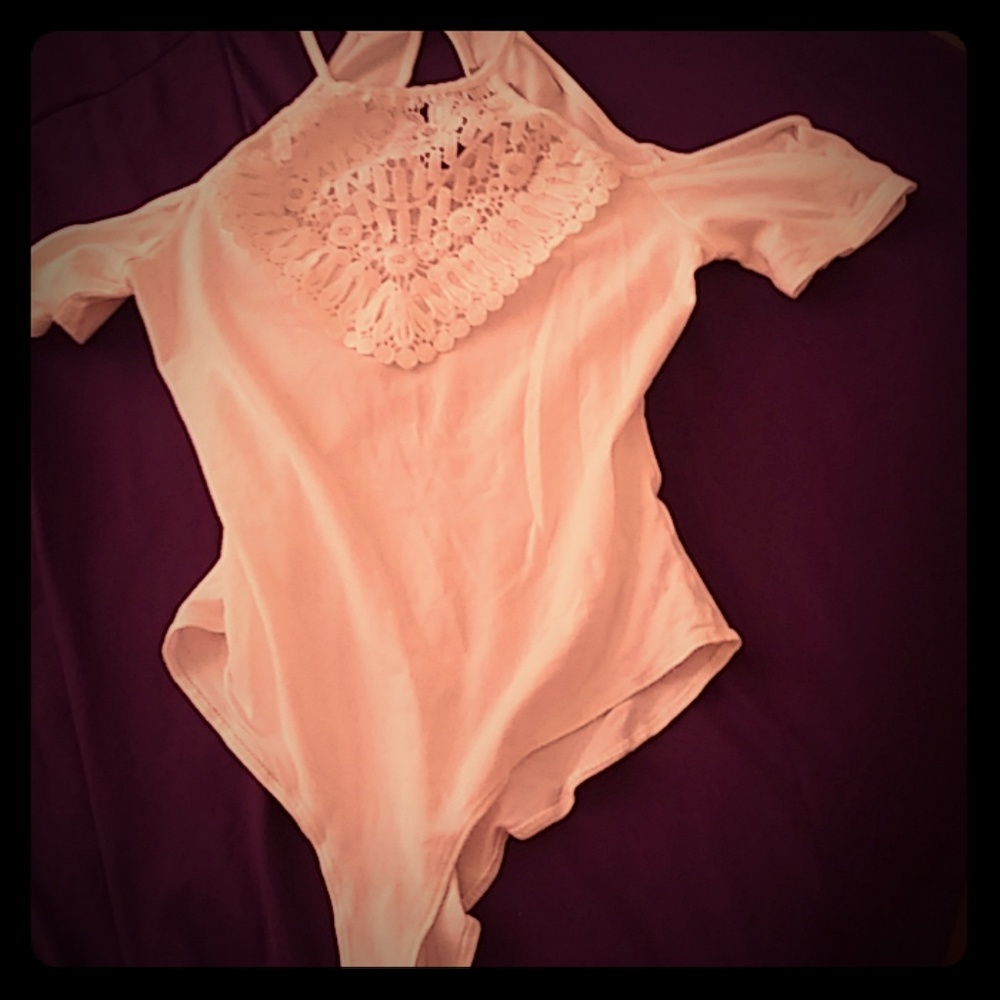 White Charlotte russe bodysuit